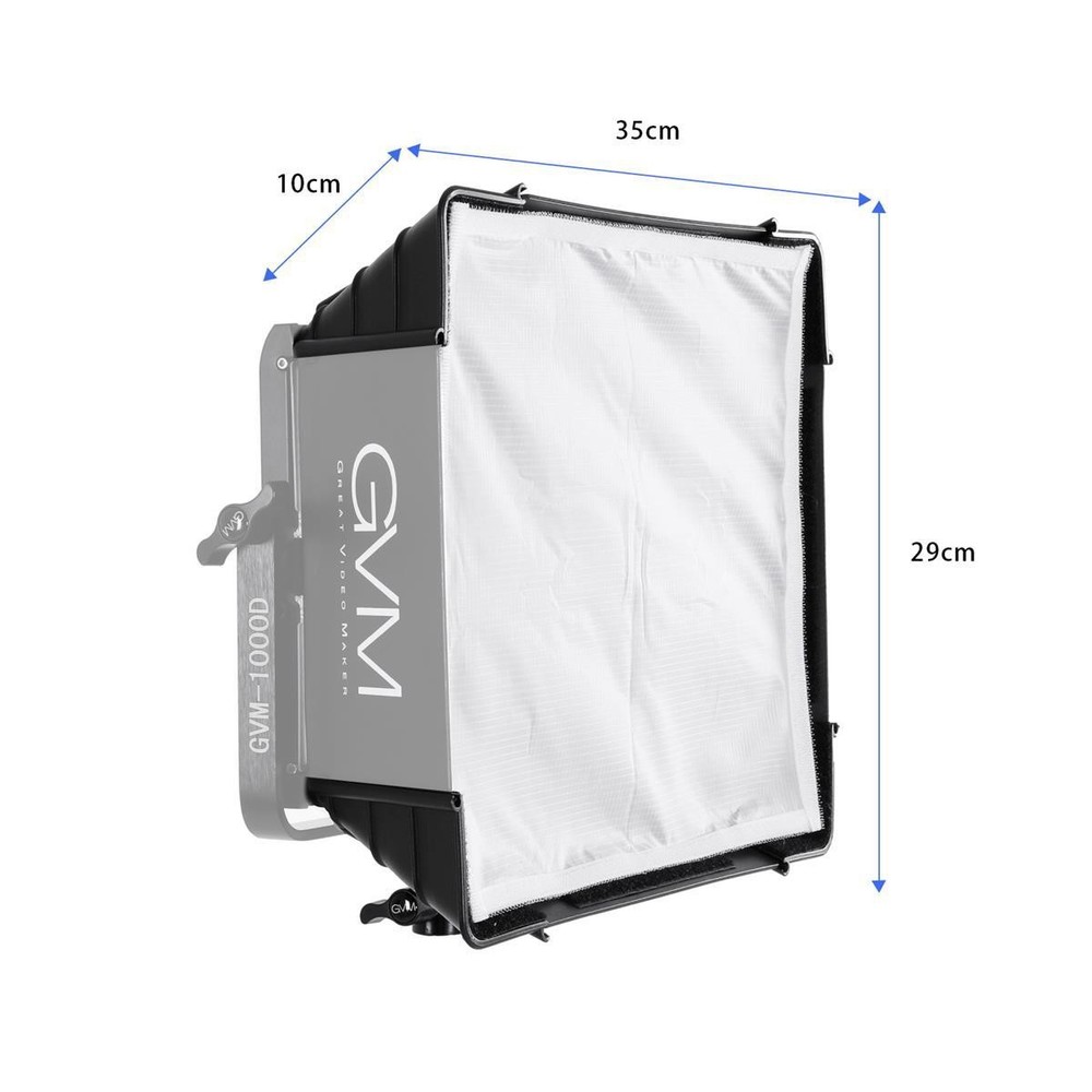 GVM 9.8 x 12.2" Rectangular Softbox for 1000D LED Panel Lights