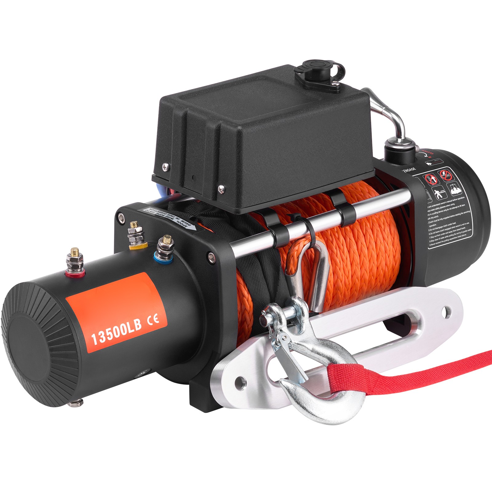 Uimoso Electric Winch 13500LBS Synthetic Cable Truck Trailer Towing Off-Road 4WD