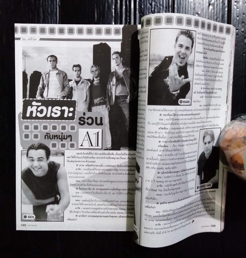 2001 A*Teens BLUE a1 M2M Westlife Drew Barrymore Heath Ledger Book MEGA RARE!!!