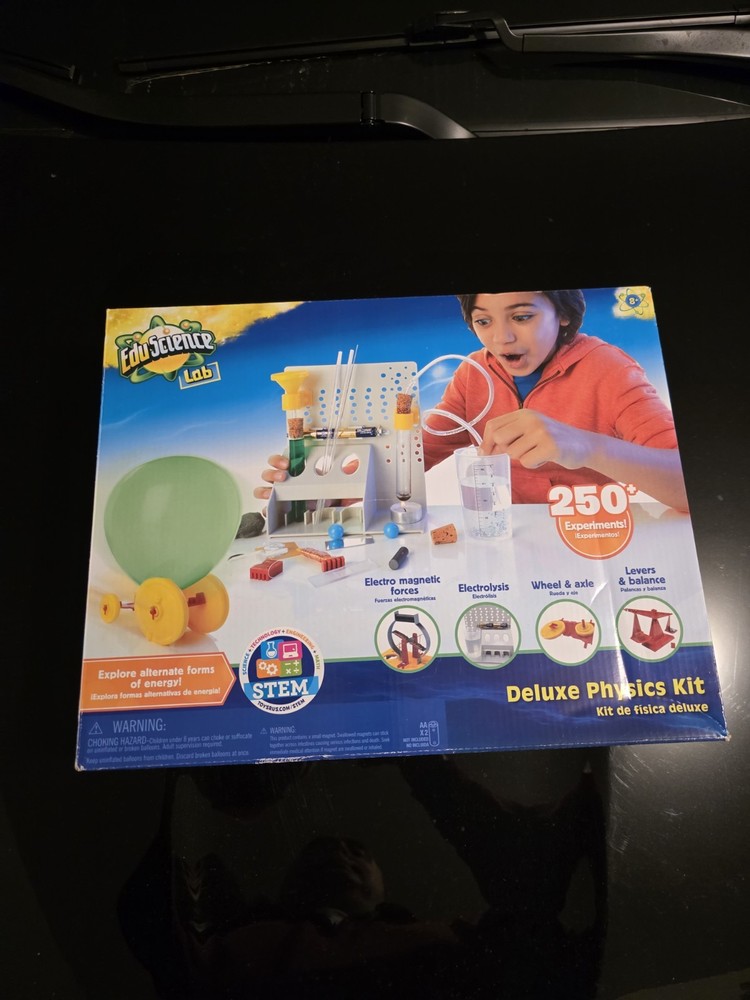 EduScience Lab Deluxe Physics Kit STEM 250+ Experiments Ages 8+ New Sealed