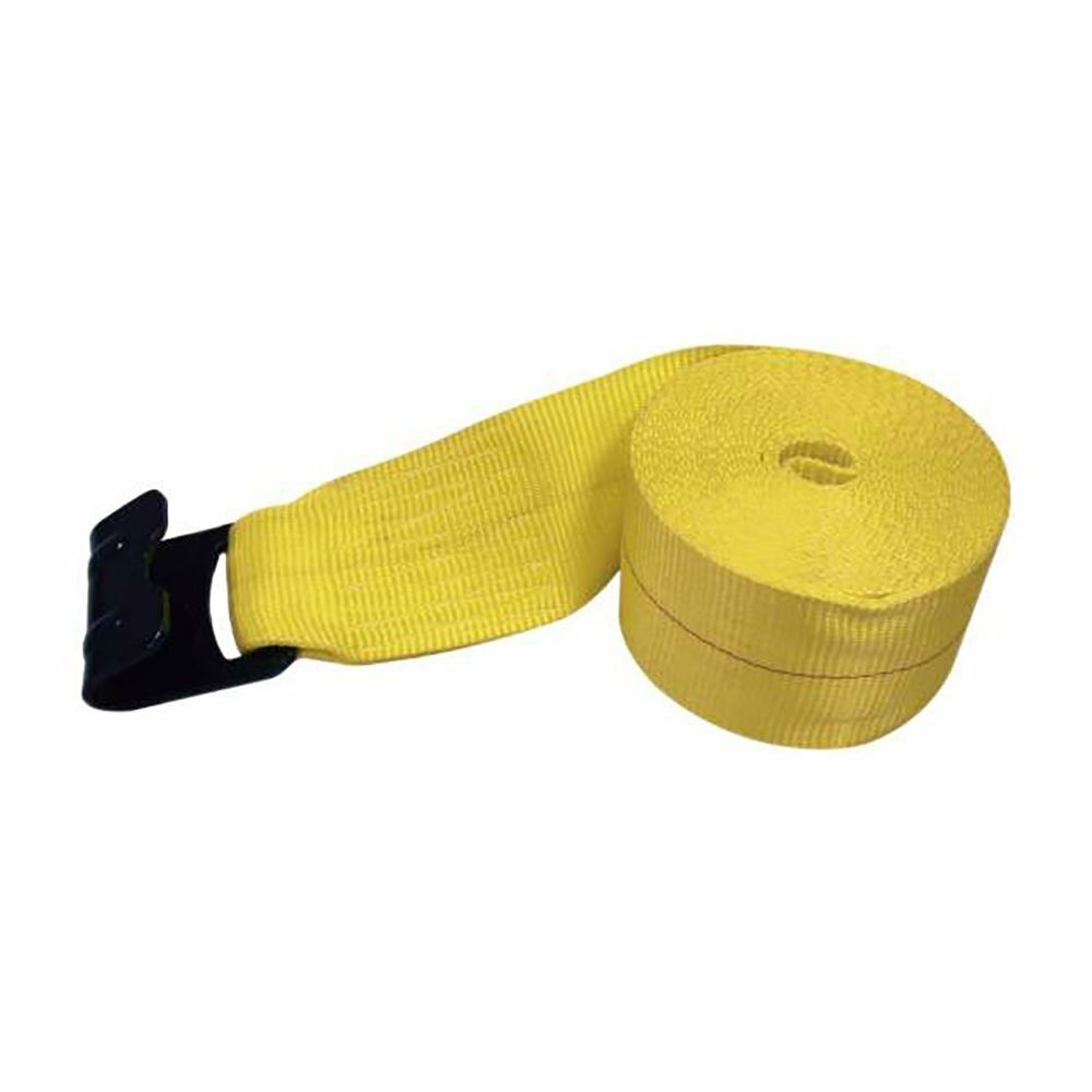 4'' Winch Strap with Flat Hooks, 60'