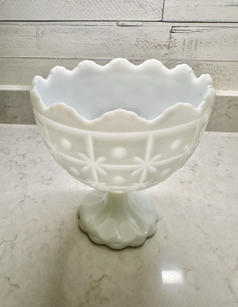 NAPCO #1185, MILK GLASS COMPOTE