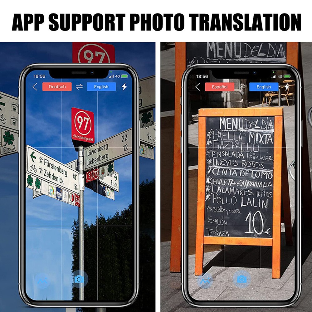 138 Languages Real-Time Translator Translate Device Bluetooth Two-Way Instant