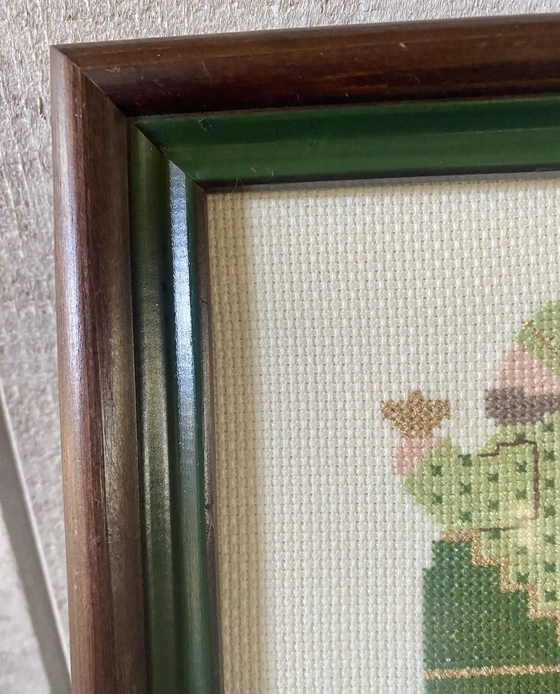 Three Wisemen Needlepoint Picture Framed Handmade