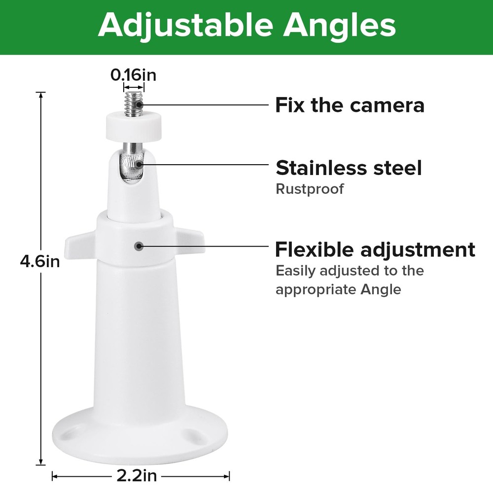 2Pack Security Camera Mounting Bracket for eufy Solocam S220/C210, White