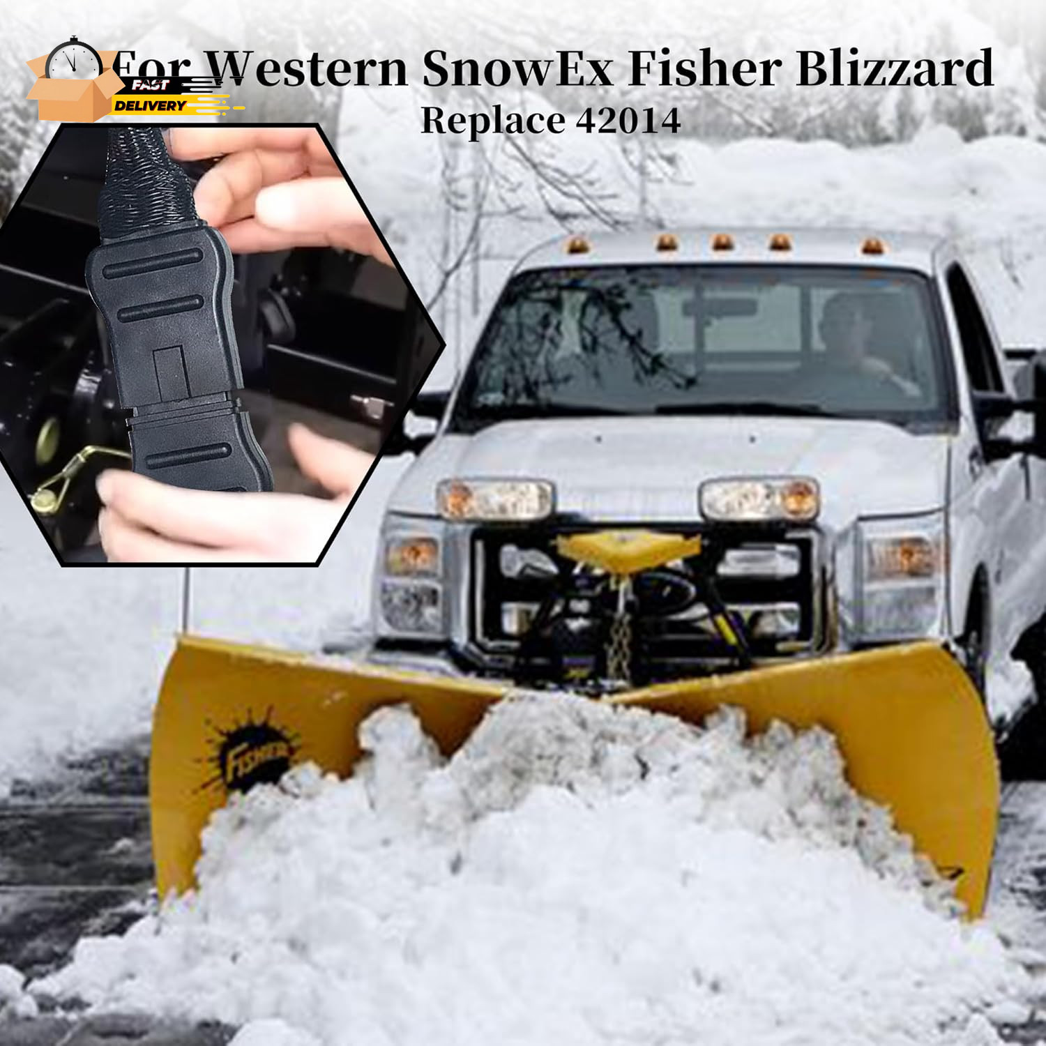 42014 42015 Truck & Plow Side Battery Cable Set for Western Snowex Fisher Blizz