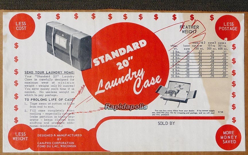 Unused WW2 CAN-PRO Laundry Case with Herringbone Twill OD Cover + Web Straps