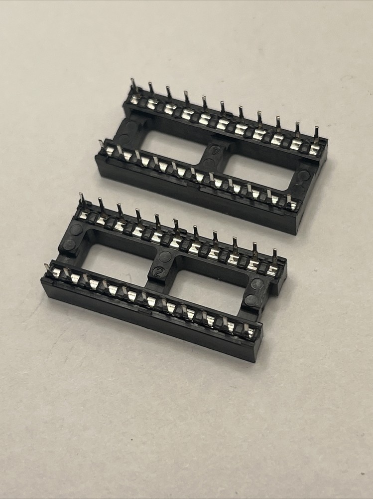 22 Pin IC Socket - ECG435P22 2ea Per Box - NOS