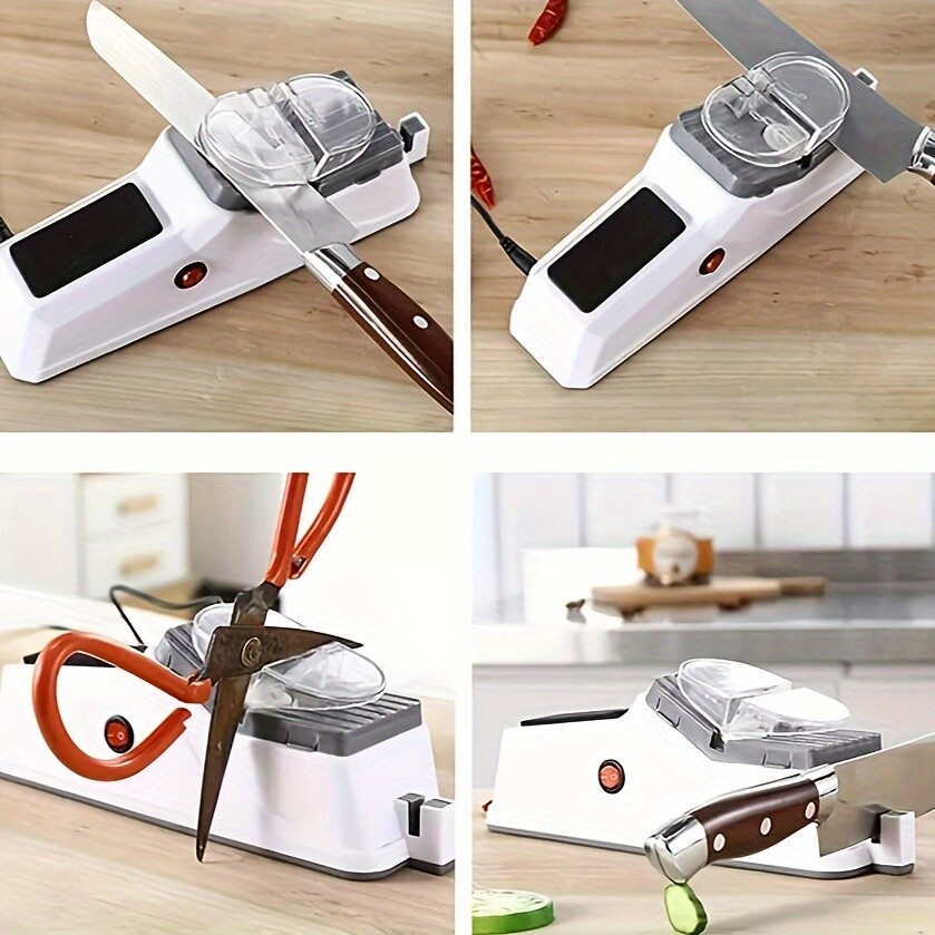 1pcs USB Electric Knife Sharpener Sharpening Stone, Kitchen Gadget