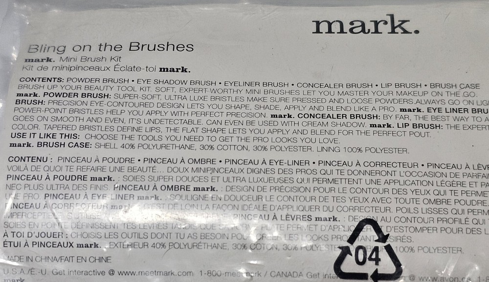 Avon Mark Bling On The Brushes