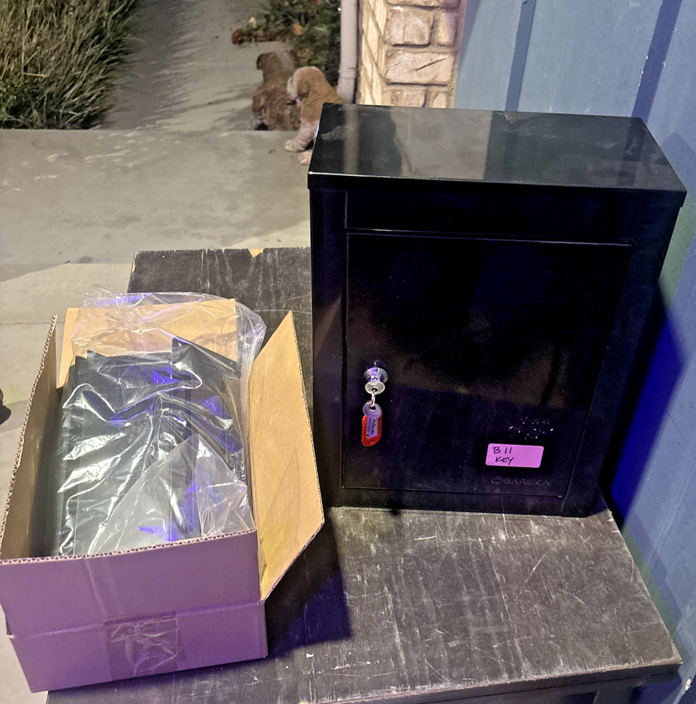 Barska Through-The-Wall Drop Box w/Adjustable Chute CB13954 Black