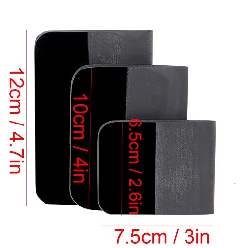 PPF Squeegee Soft Silicone Rubber Scraper Anti-Scratch TPU Coating Black