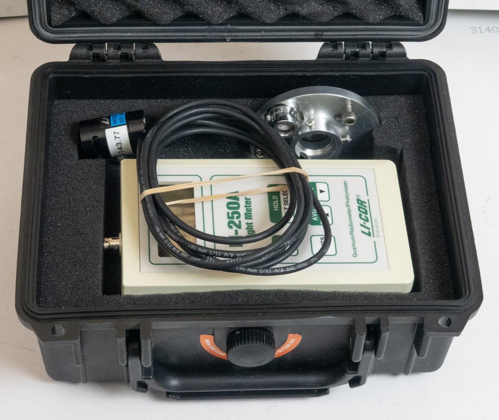 LI-COR LI-250A Light Meter + LI-190 Quantum PAR Sensor + Level Base CLEAN TESTED