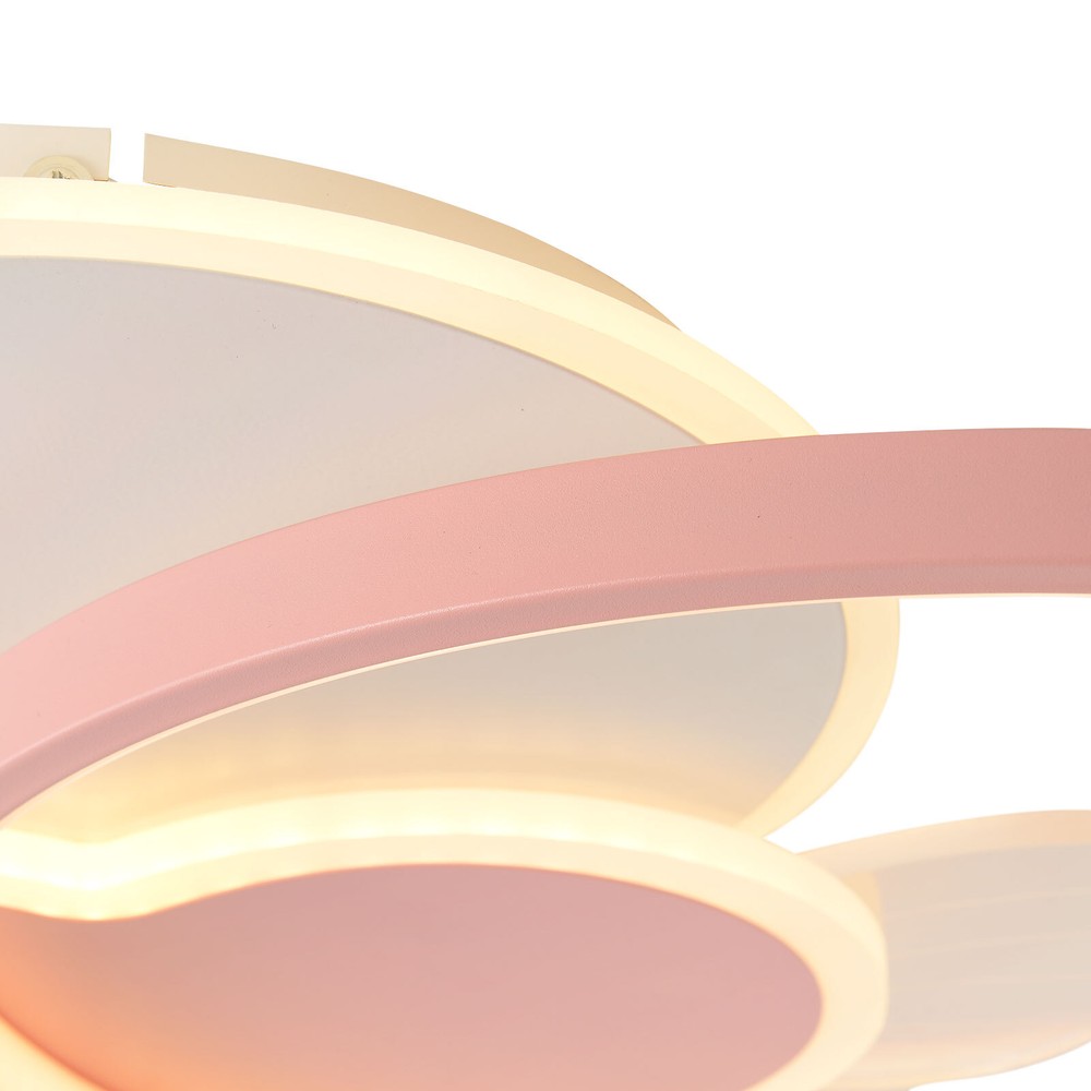 Dimmable LED Round Ceiling Light Flush Mount Fixture Remote Control 40W