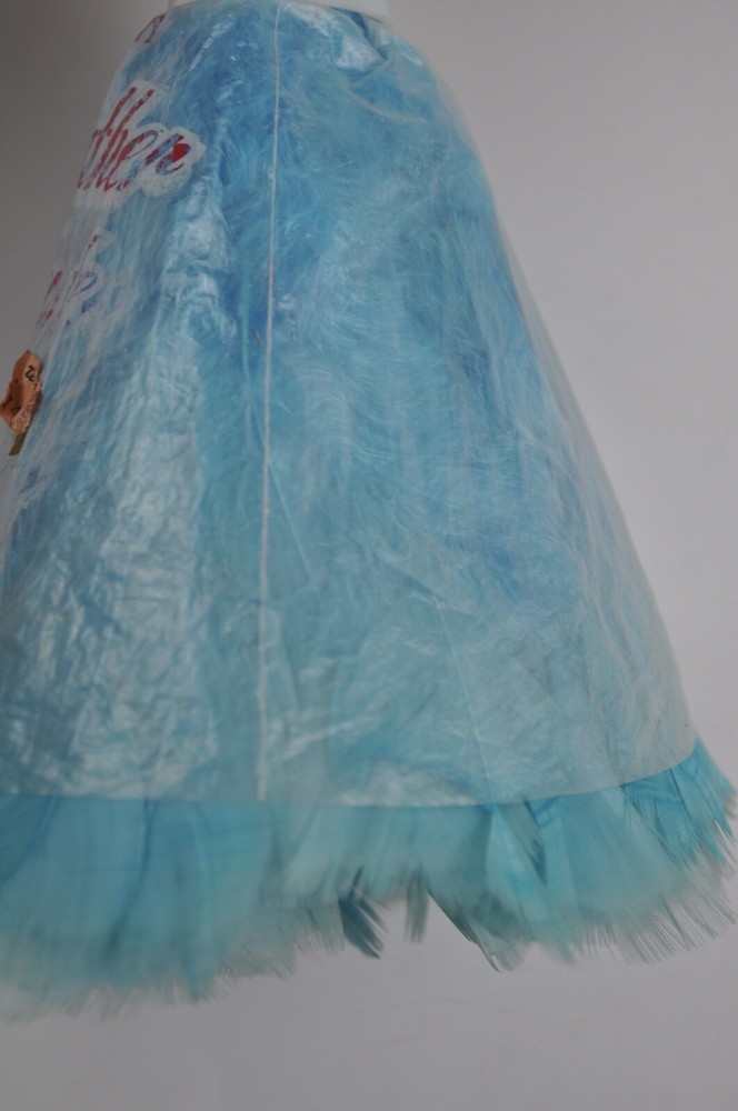 Vintage Feather Duster Blue Cleaning Dusting Prop