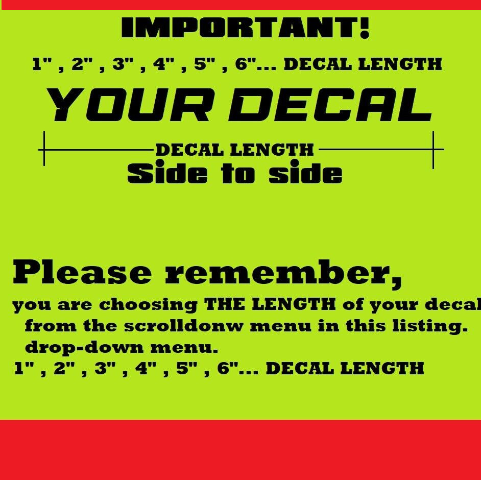 Custom Decal Sticker Vinyl Lettering Personalized Text,Window Wall Car Truck (14