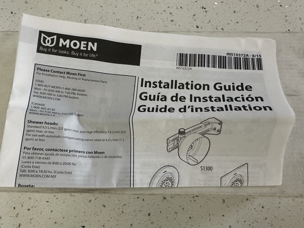 MOEN Mosaic TS1420 Square Two-Function Body Spray in Chrome Trim