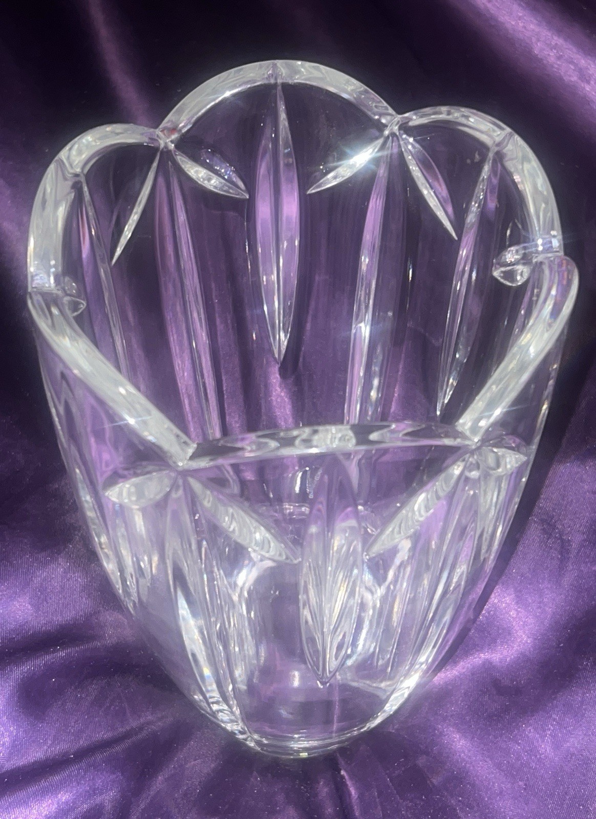 Mikasa Germany Clear Crystal Decorative Vase 8" 1/2 Glossy Finish