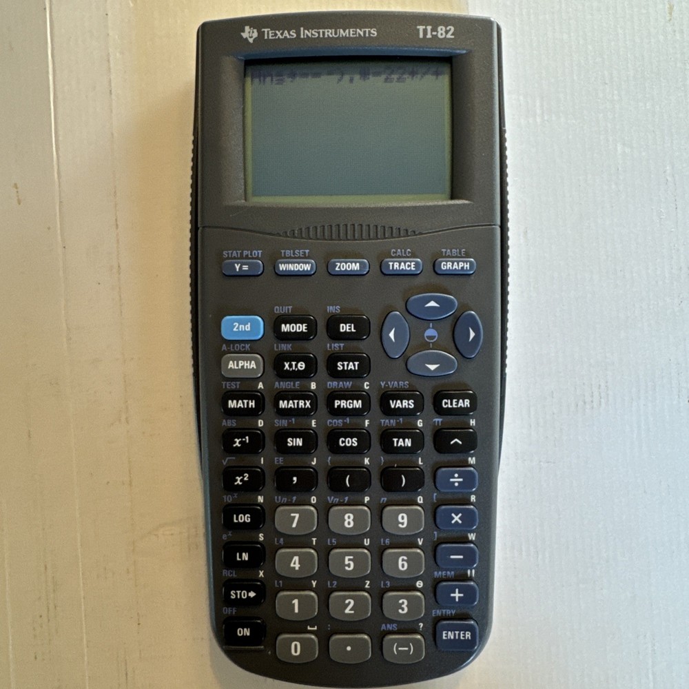 Texas Instruments TI-82 Gray Graphing Calculator Tested and Working