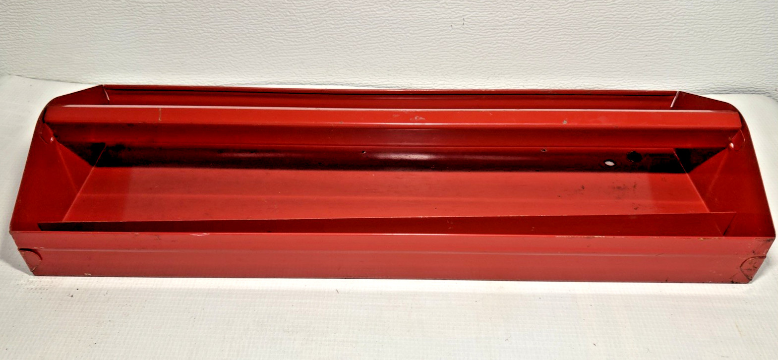 Vintage Sears Craftsman Gray Metal Tool Box Nice Patina 20”L x 8”W x 9"H w/Tray