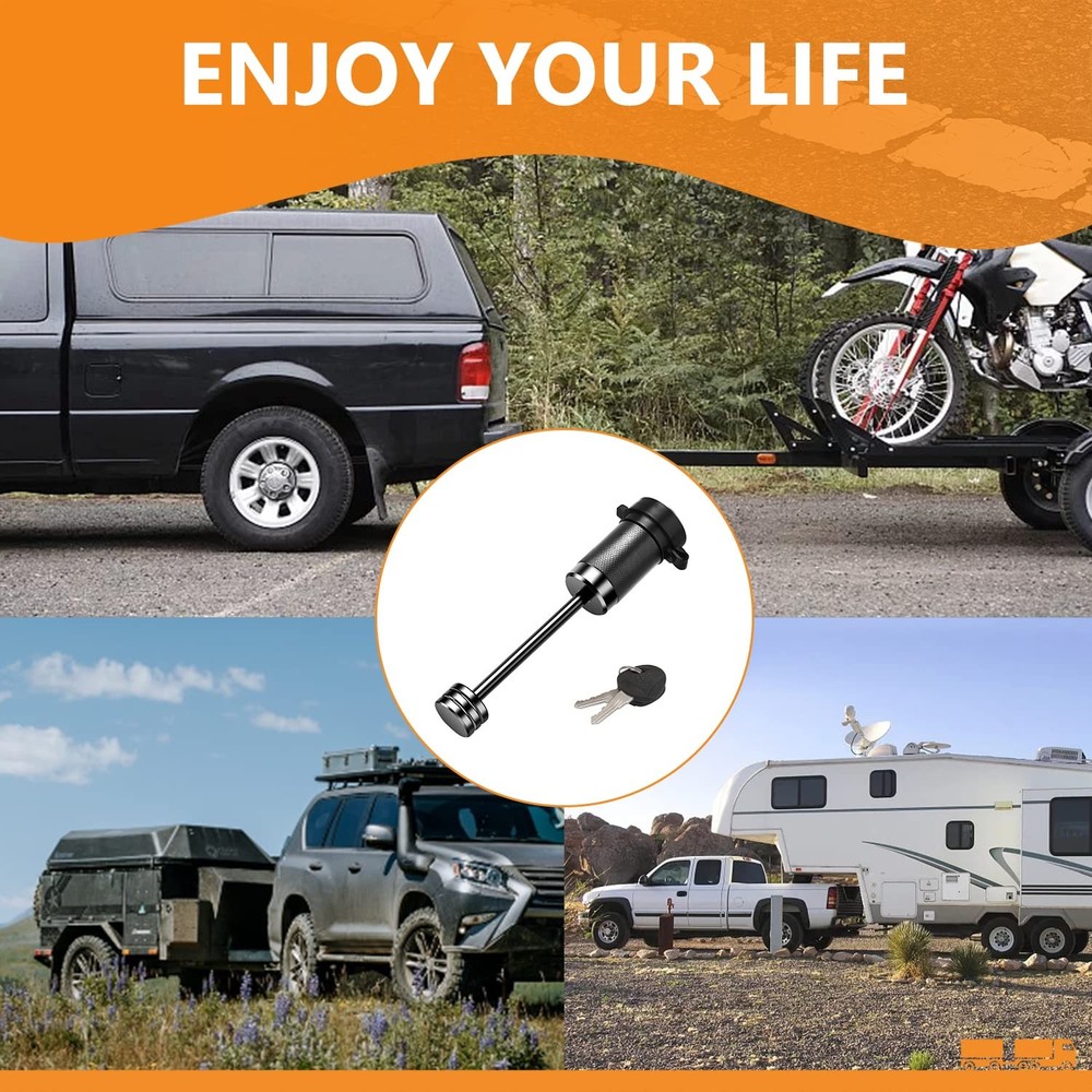 META Hardware Trailer Coupler Lock 1/4" Dia, 3-1/2" Span, 2pack