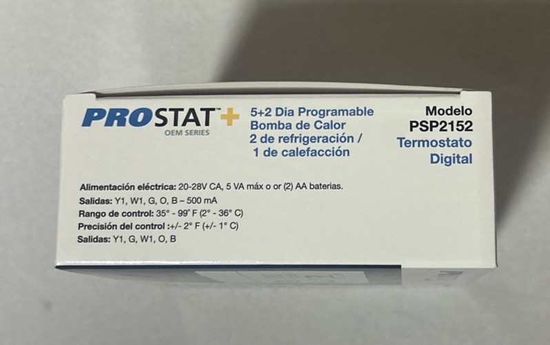 Prostat Plus Model PSP2152 Thermostat Programmable 5+2 Day Digital ($89. Retail)