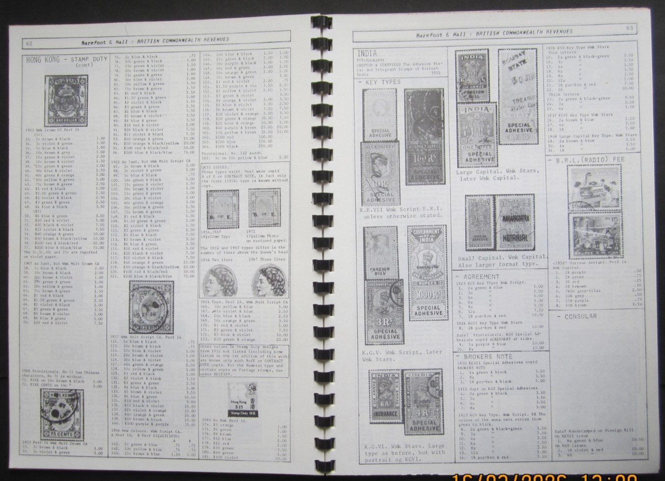 J. Barefoot Ltd - British Commonwealth Revenues, Stamp Catalogue 1984.