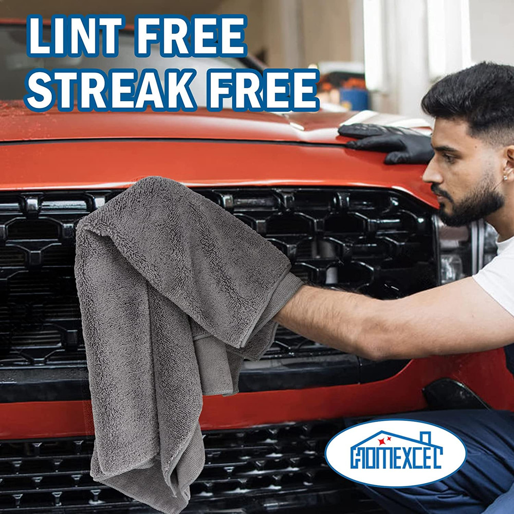 Professional Large Microfiber Car Drying Towels 2 Pack, Lint Free, Scratch Fr...