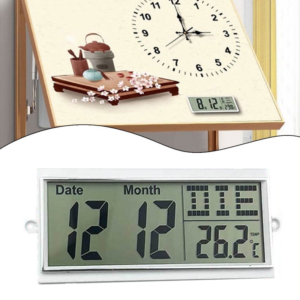 DIY LCD Display Wall Clock with Temperature Sensor and Calendar Functionality