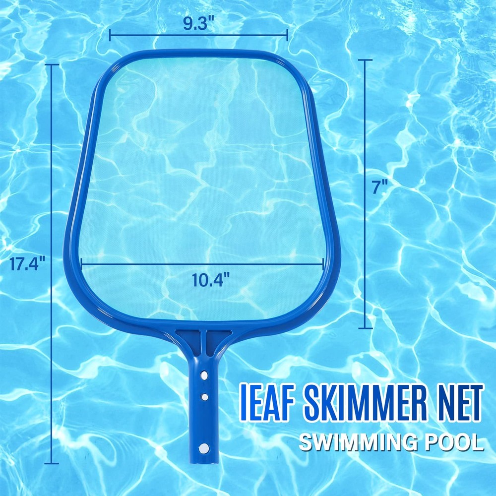 Pool Skimmer - Pool Net, Pool Skimmer Net with Solid Plastic Frame, Skimmer N...