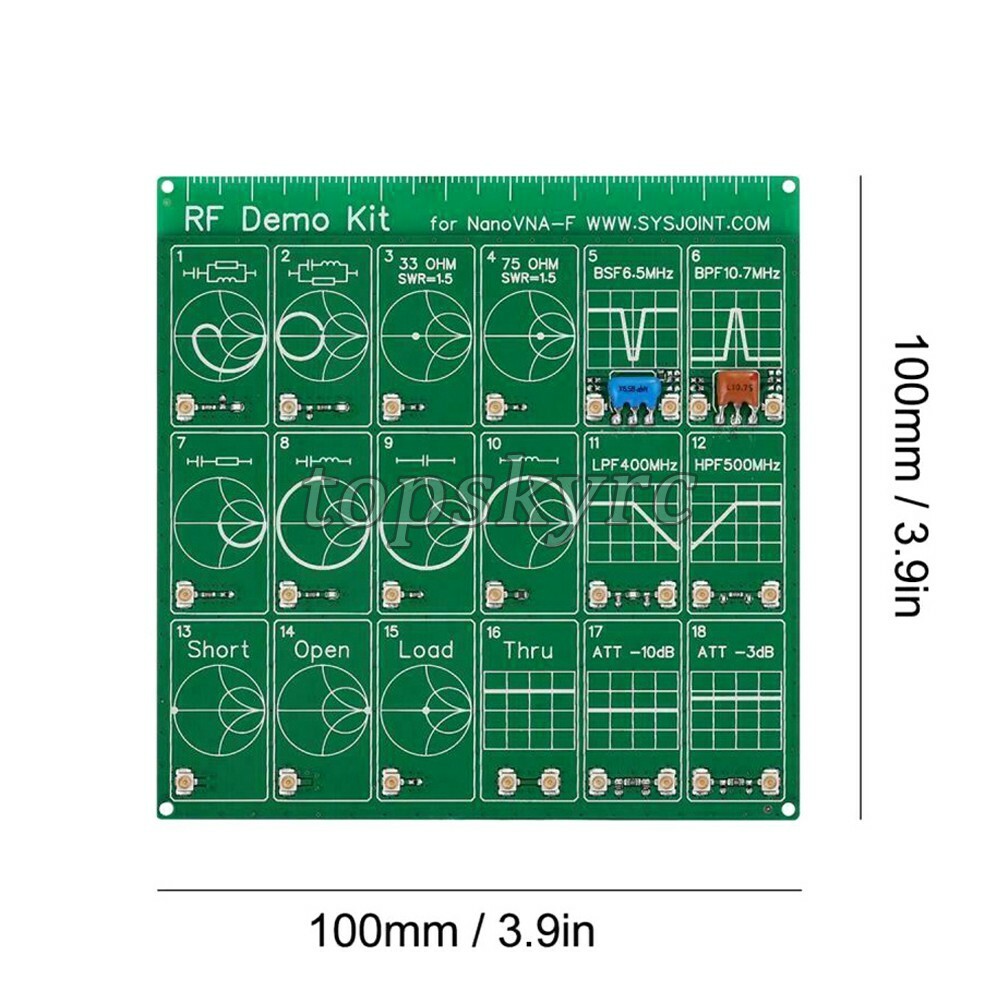 RF Demo Kit NanoVNA-F RF Test Board For HAM Vector Network Analyzer Attenuator