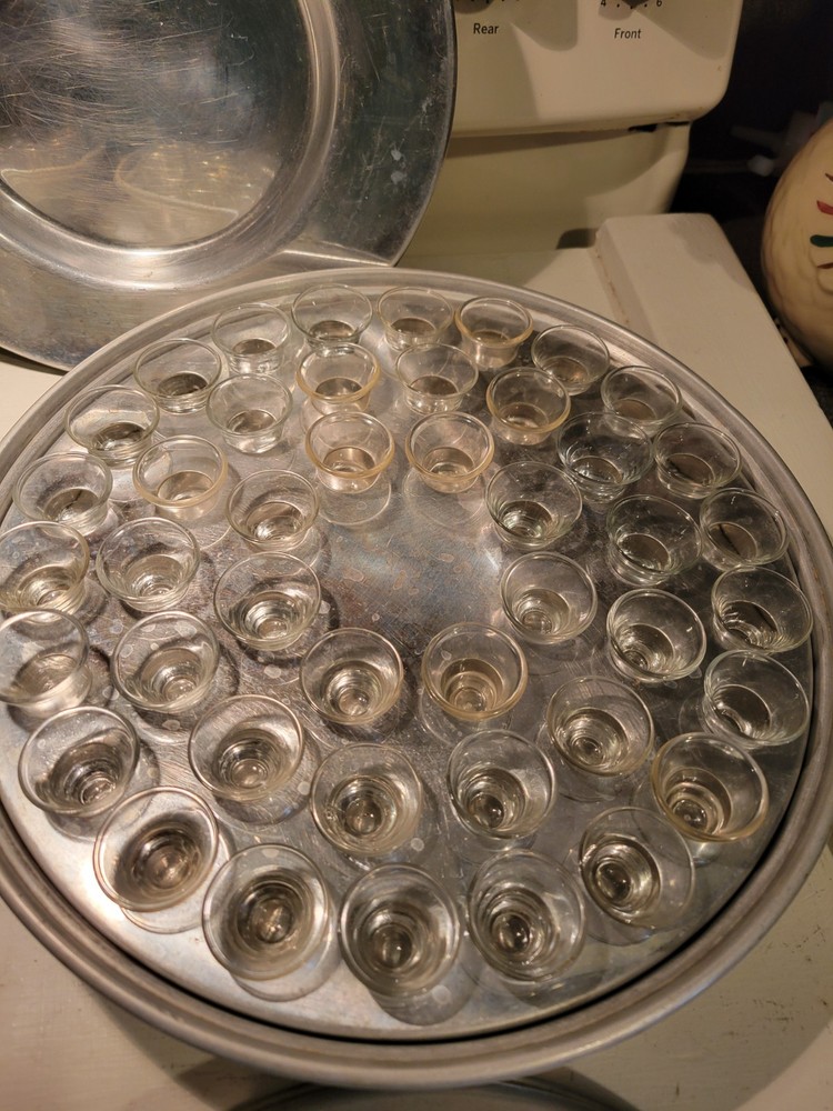 (2) Thomas Communion Service Co. trays + 2 Plates