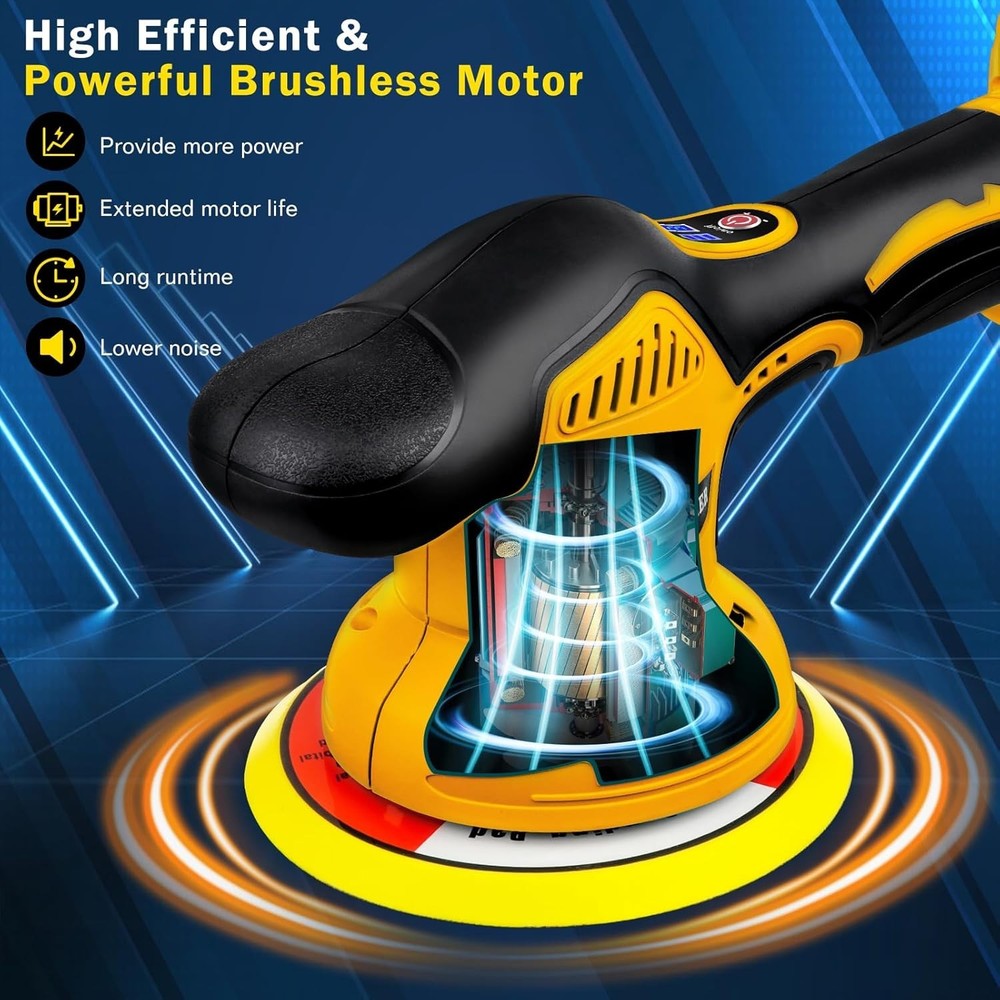 Cordless Car Buffer Polisher Compatible for Dewalt 20V Battery(Without Battery)