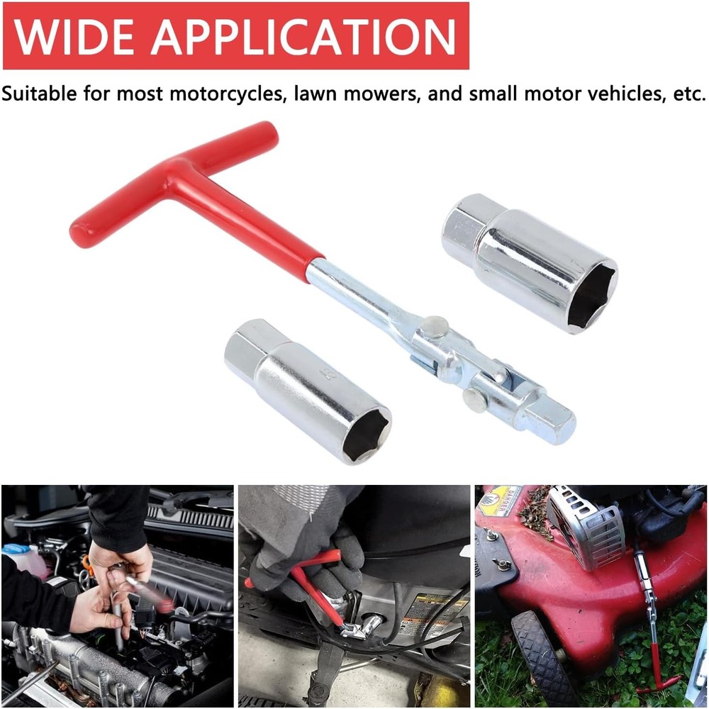 Spark Plug Socket Wrench Set - 5/8" & 13/16" T-Handle Tool for Small Engines
