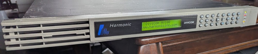 Harmonic DiviCom MV100 Broadcast Video Encoder Rack Unit – Powers On