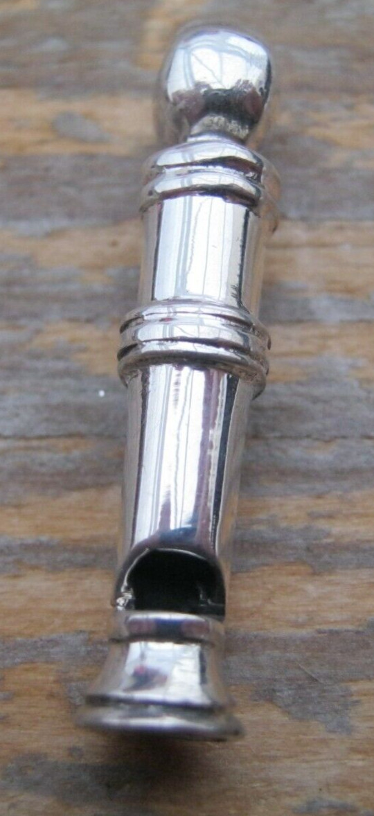 Fabulous Memento Mori Skull Whistle Made In Solid Silver And Stamped 925