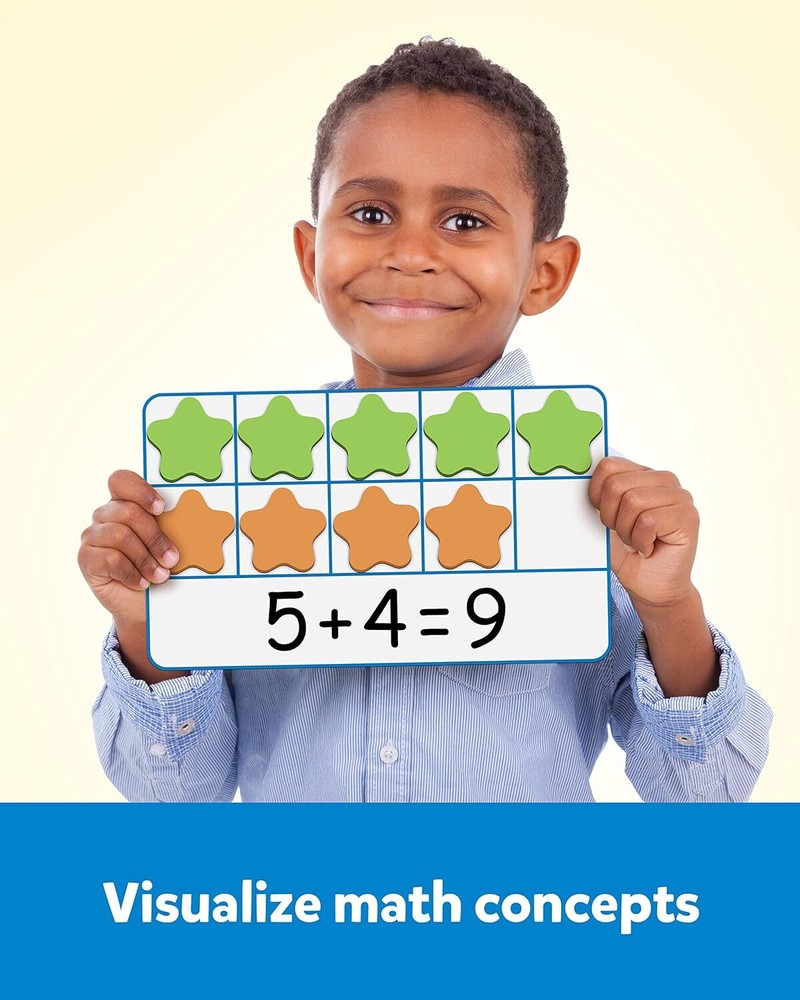 Magnetic Ten-Frame Set, Math Manipulative EVA Number Counting Games- Educational