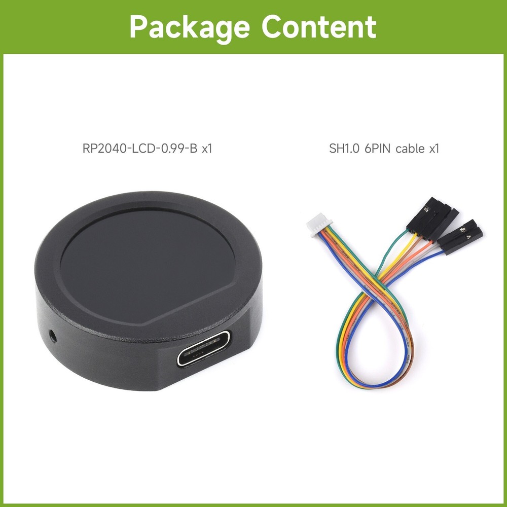 Waveshare RP2040 MCU Board 0.99inch Round LCD Accelerometer Gyroscope Sensor