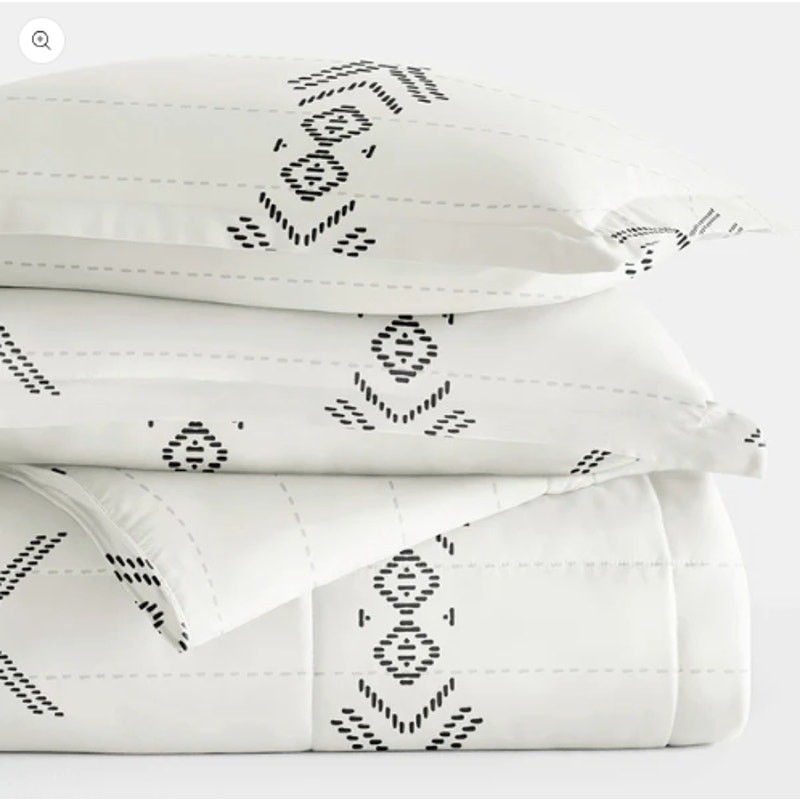 Patterned Down-Alternative Comforter Set