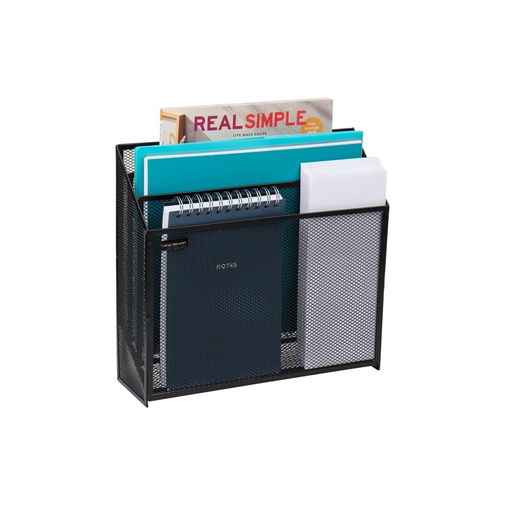 Mind Reader Vertical File Storage, Desktop Organizer, Workspace, Office, Meta...