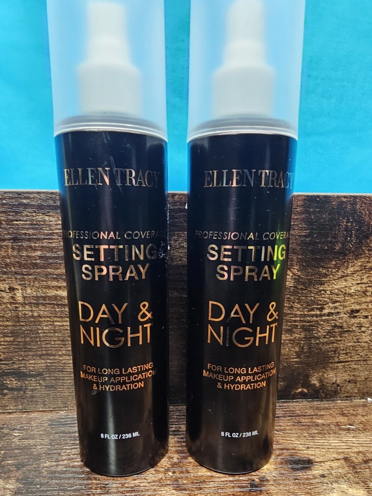 2 Ellen Tracy Professional Coverage Setting Spray - Day & Night - 8 Fl oz