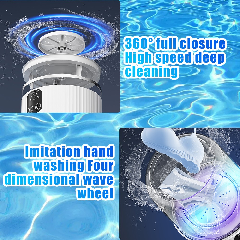 Portable Mini Underwear Compact Washer Machine USB Laundry Cleaner