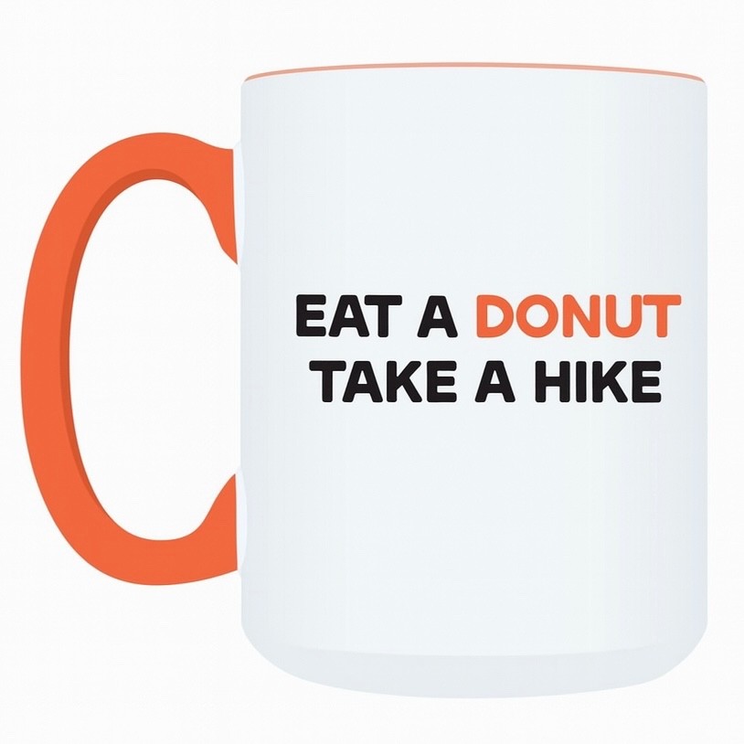 Sedonuts and Coffee Cup 'Eat a Donut, Take A Hike" Coffee MUG SEDONA ARIZONA