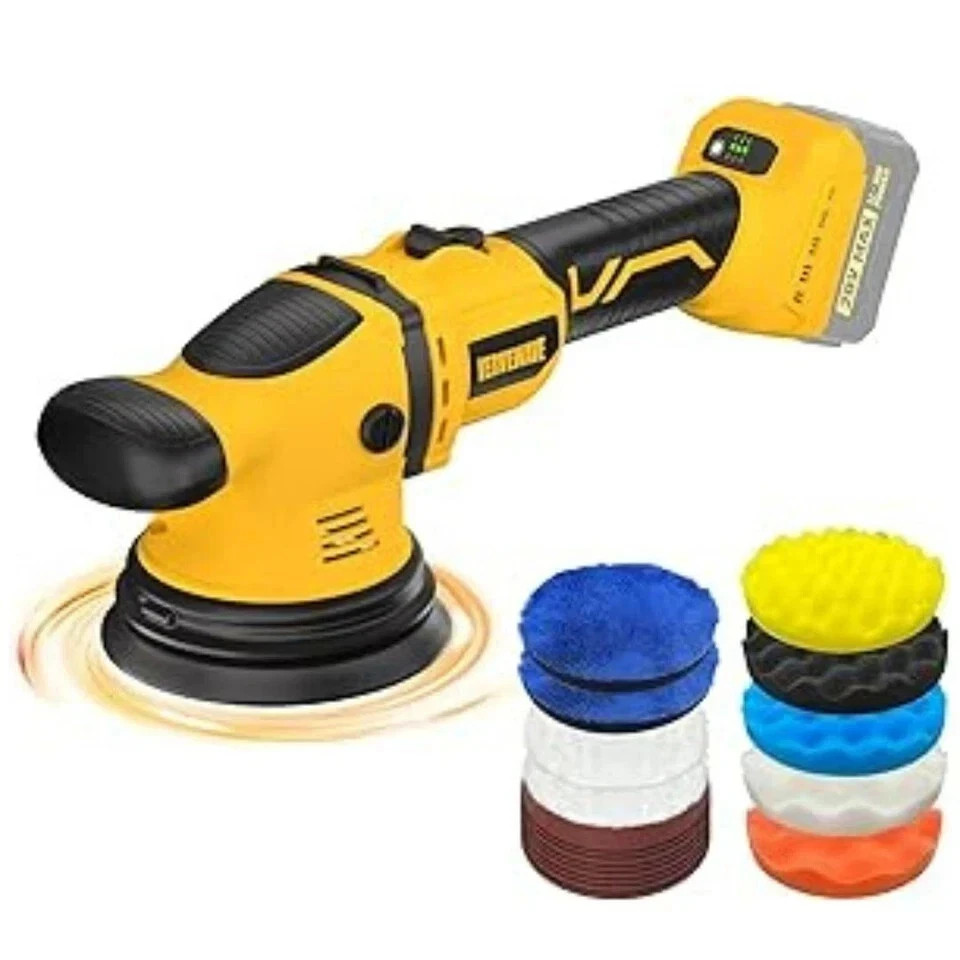 Cordless Buffer Polisher Kit for Dewalt 20V Battery (No Battery), 6-Inch Orbita