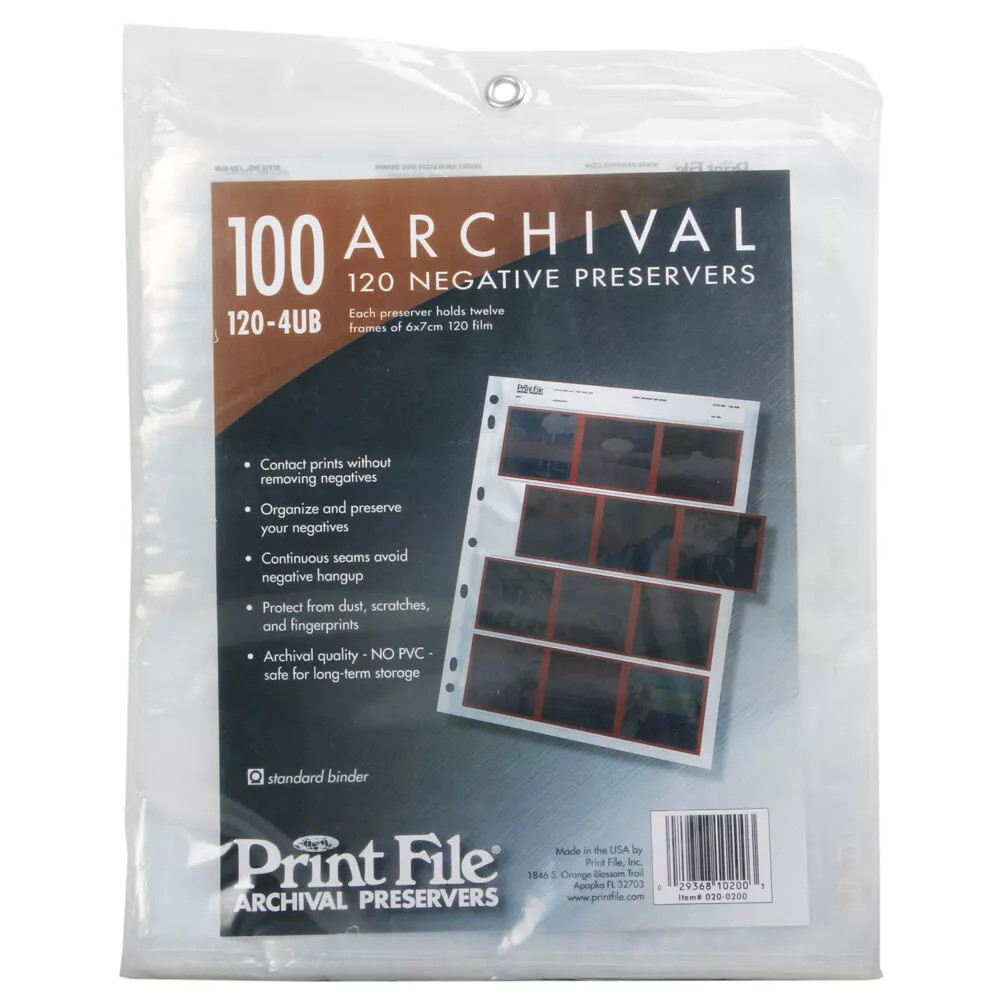 30x Print File 120-4UB Archival 6x7 120 Film Negatives Pages Sleeves Preservers