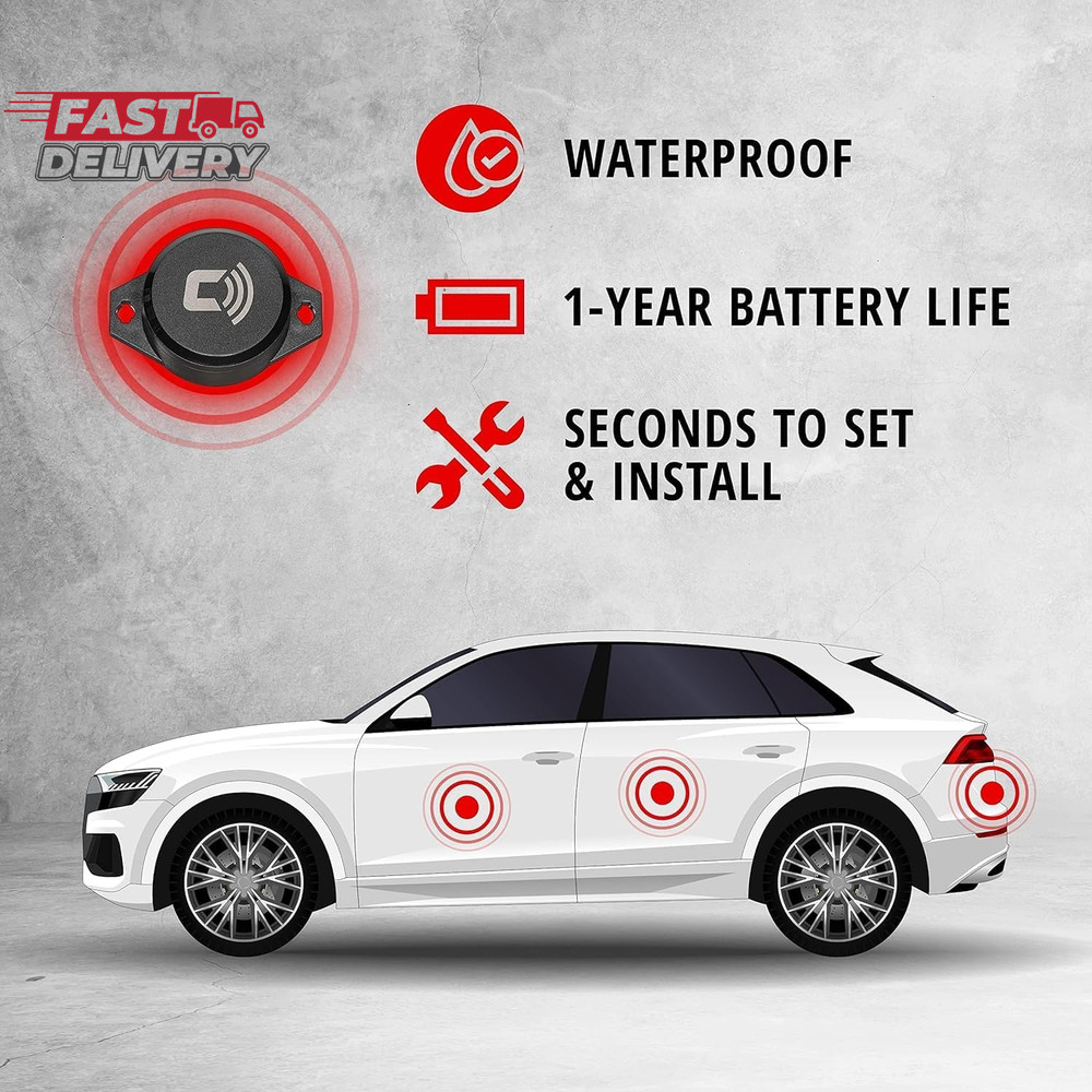 CARLOCK BT Vibration Sensor Add-On - Improved Car Theft Protection and Security