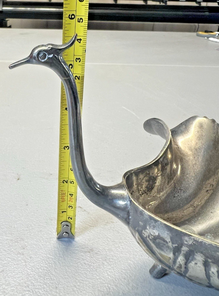 Silverplated Peacock Serving Bowl Dish Trinket Dish