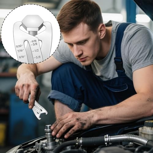 4PCS Portable Thread and Length Measuring Tool Keychain Set, Includes 2 Screw