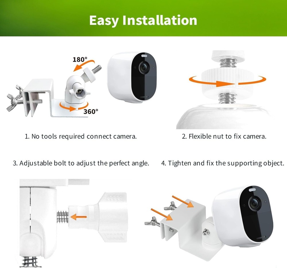 Universal Gutter Mount for Solar Panels&Security Cameras forRing,Arlo,Eufy,Wyze