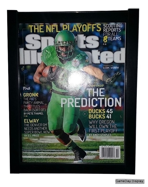 MAGAZINE SPORTS ILLUSTRATED DISPLAY FRAME CASE BLACK SHADOW BOX